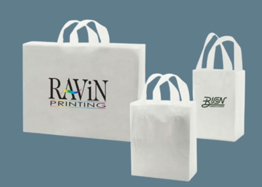 Clear Frosted Shopping Bags - Jim Allen Packaging