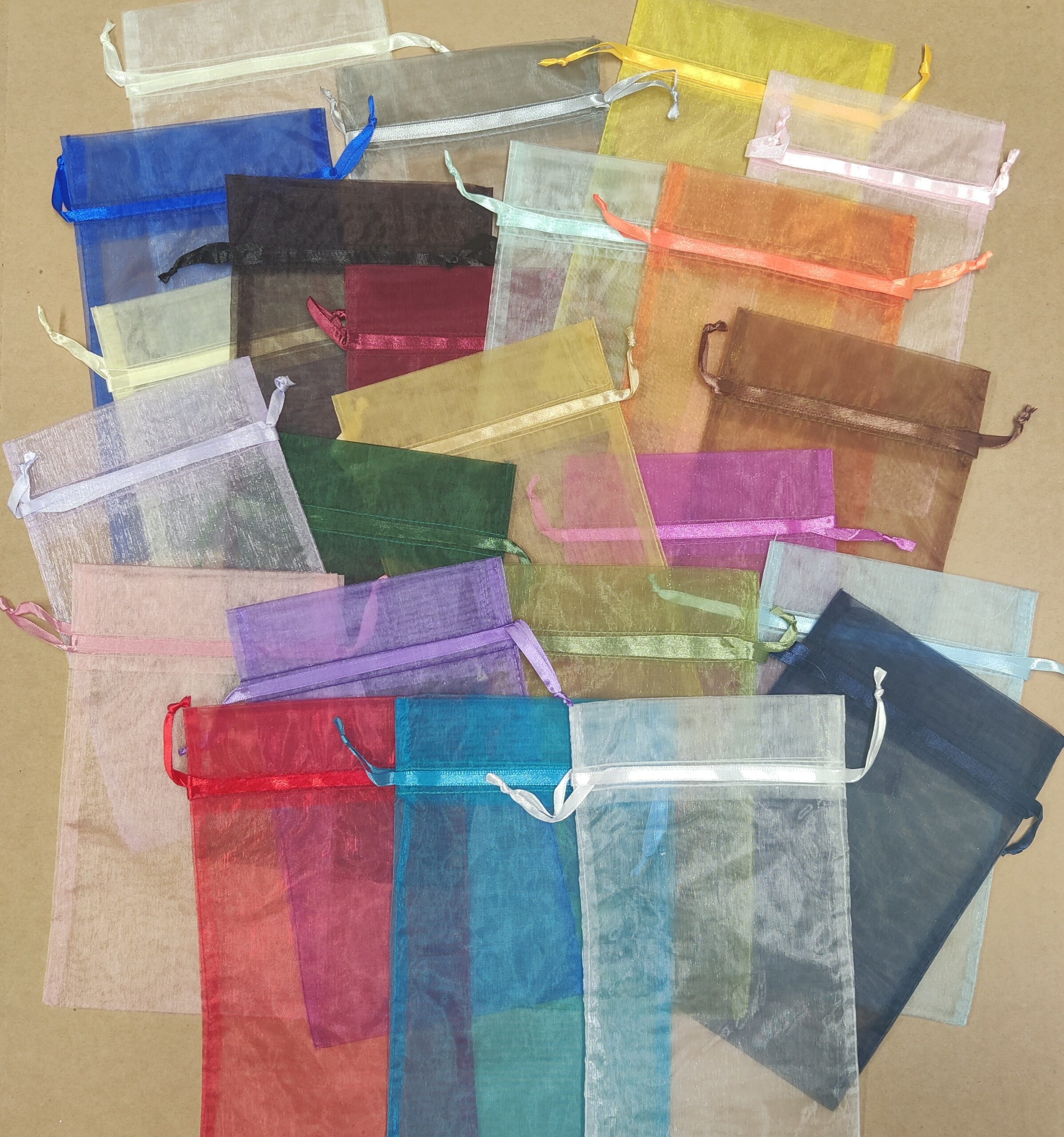 5 1/2 x 9 Drawstring Organza Pouch - Jim Allen Packaging